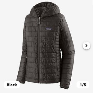 Patagonia Women’s Nano Puff Hoody jacket coat black large